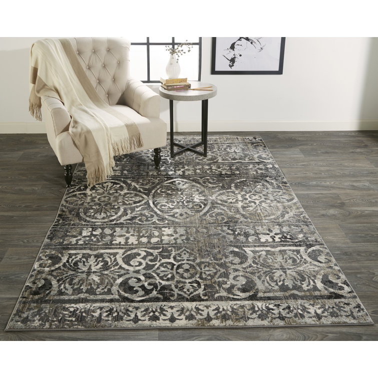 World Menagerie Costigan Charcoal Gray Area Rug & Reviews Wayfair